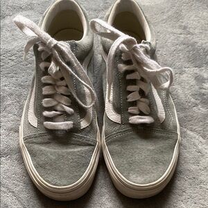 Vans Gray and White Athletic Shoes - M6.5/W8